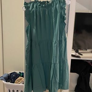 Cute green sleeveless dress